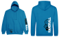Preview: Handballhoodie in türkis und schwarz weißem Motiv